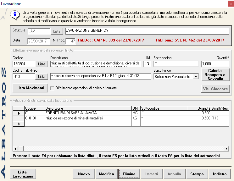 lavorazione mps